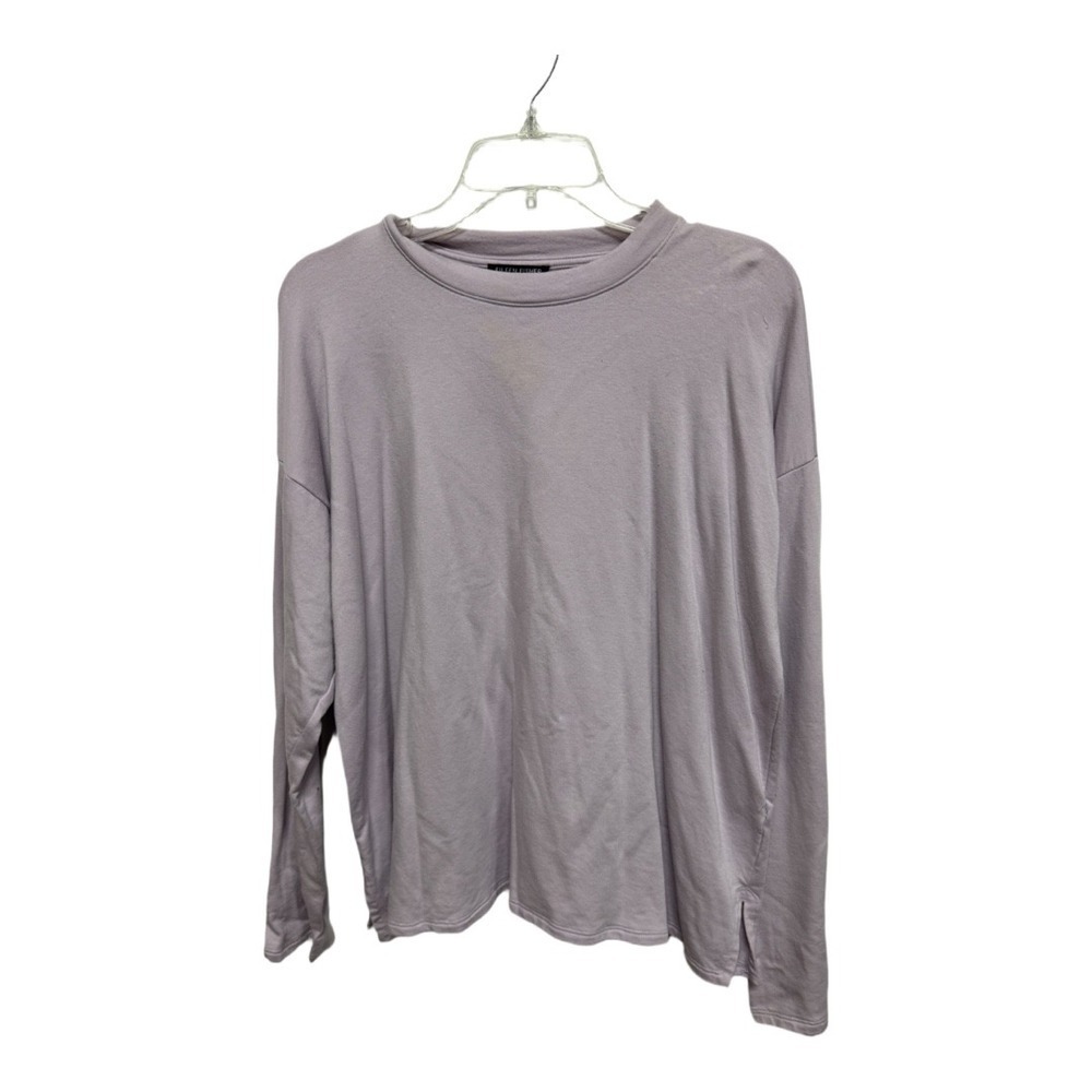 Eileen Fisher Purple Sweatshirt Size Medium Light Weight Basics Layering